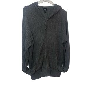 Eileen Fisher Italian Yarn Ribbed Hooded Sweater